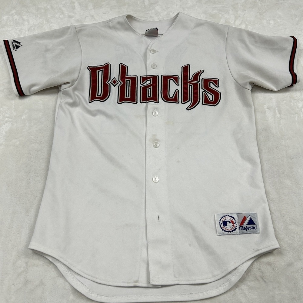 Majestic Baseball Jersey Mens L White Arizona Diamondbacks D-Backs Stitched MLB